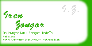iren zongor business card